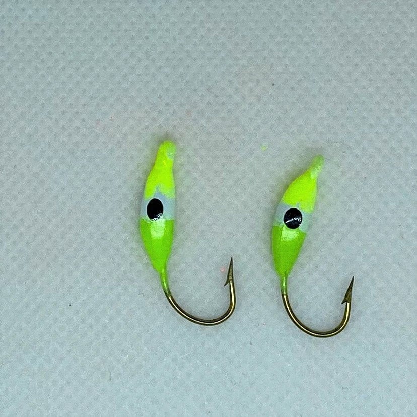 Ice Fly Chartreuse / White / Green Glo Glow Body Jig